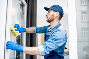 Professional window cleaning.